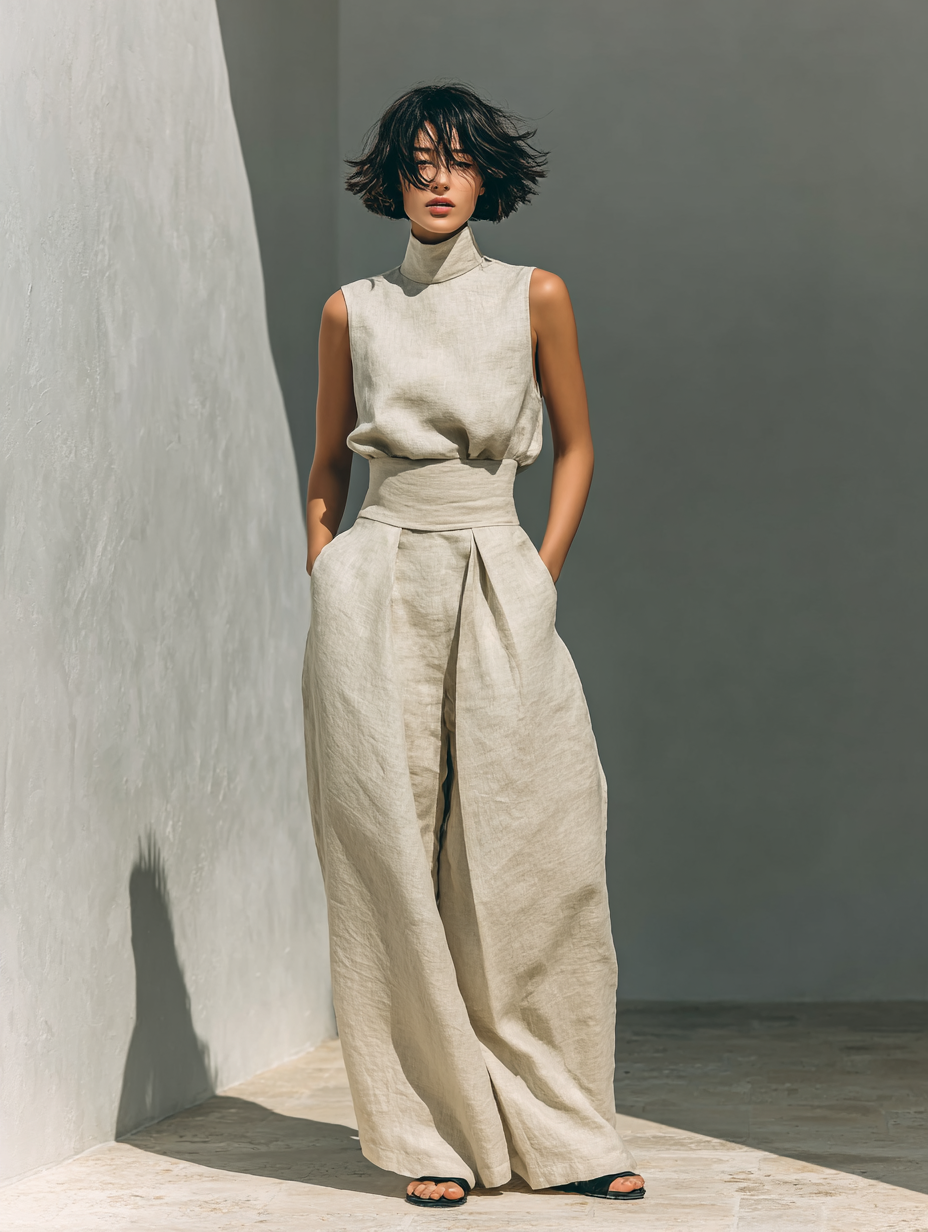 Conjunto Minimalista Algodón Lino