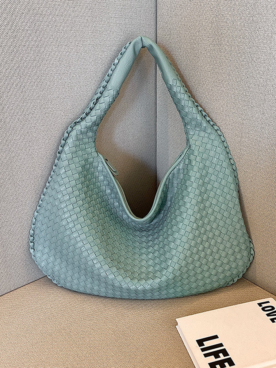 Bolso Cuero Tejido