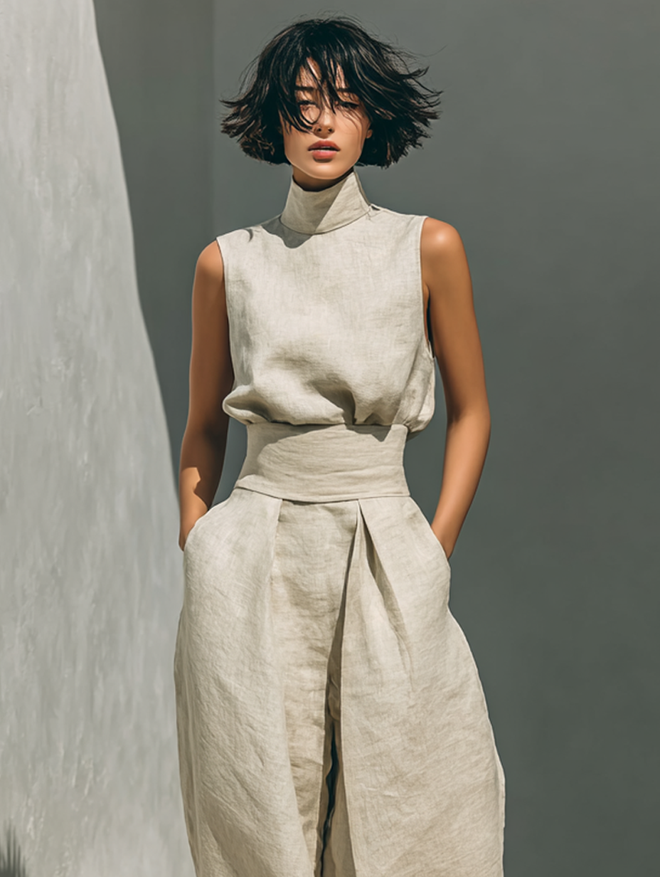 Conjunto Minimalista Algodón Lino