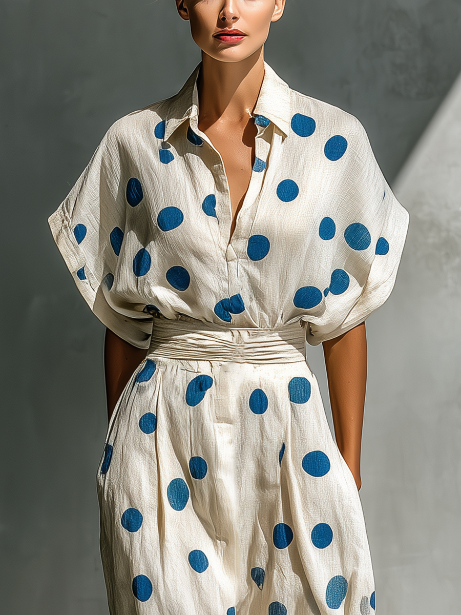 Vestido Camisero Blanco Roto Lino