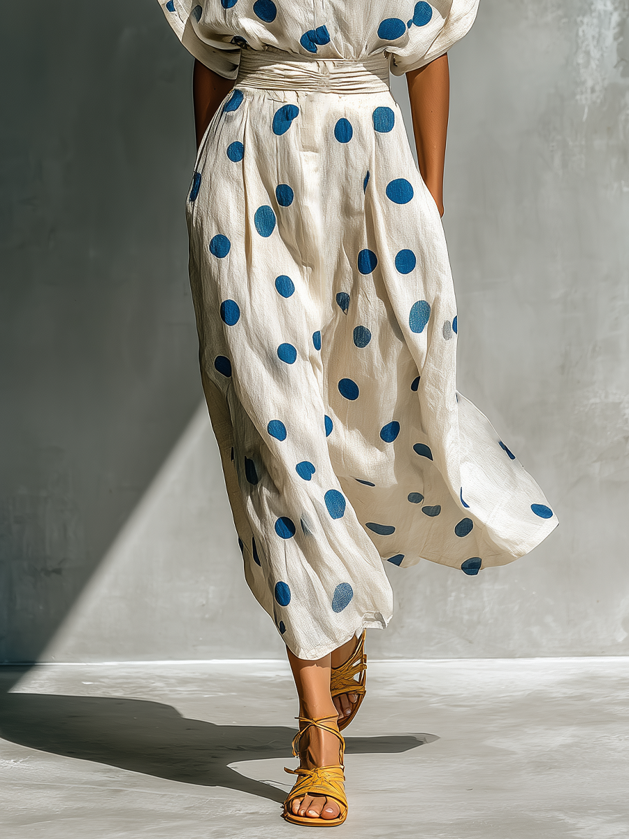 Vestido Camisero Blanco Roto Lino