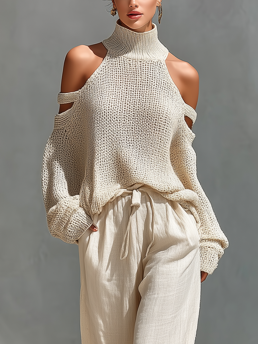Conjunto Beige Punto Alto