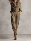 Mono Marrón Sofisticado Tweed Texturizado