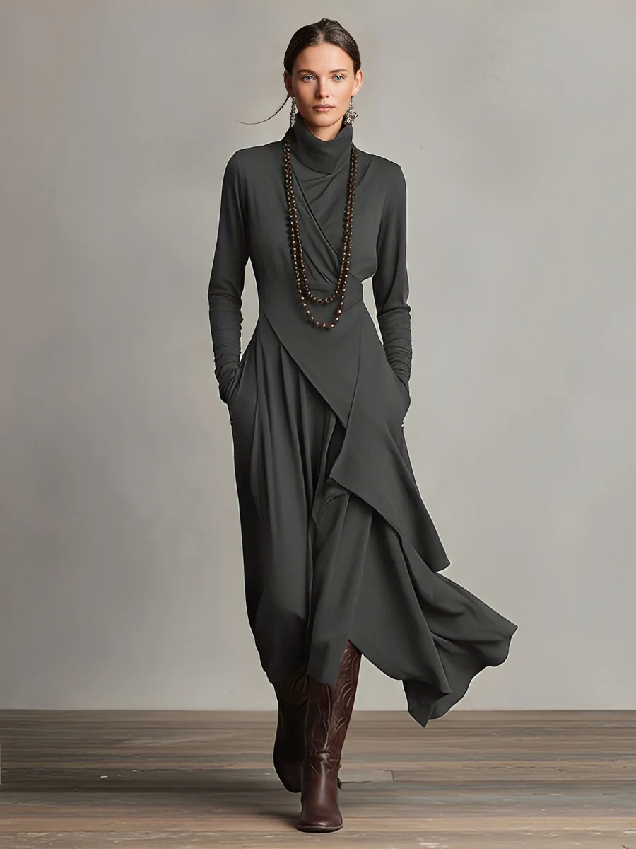 Vestido Maxi Morado Bohemio Algodón
