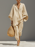 Conjunto Neutro Lino Asimétrico Hem