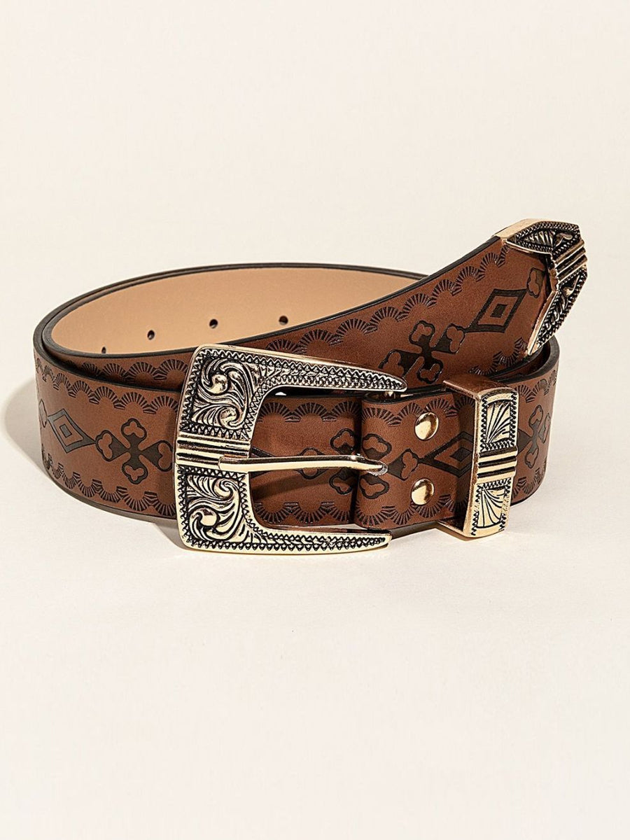 Cinturón Vaquero Estilo Estampado