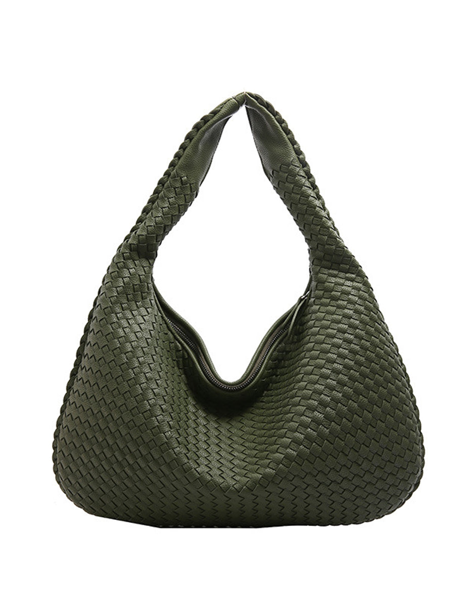Bolso Cuero Tejido