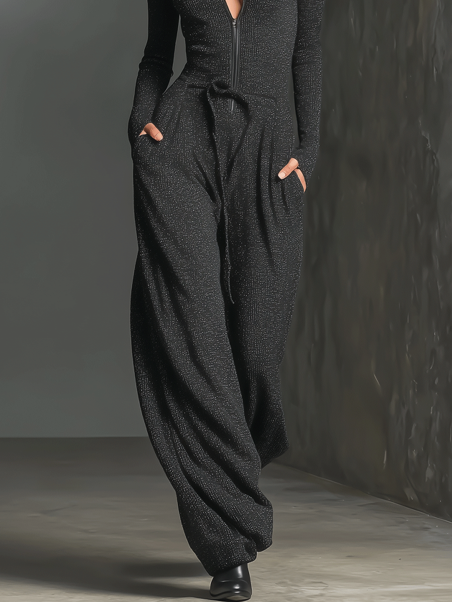 Mono Elegante Punto Sparkling Cremallera