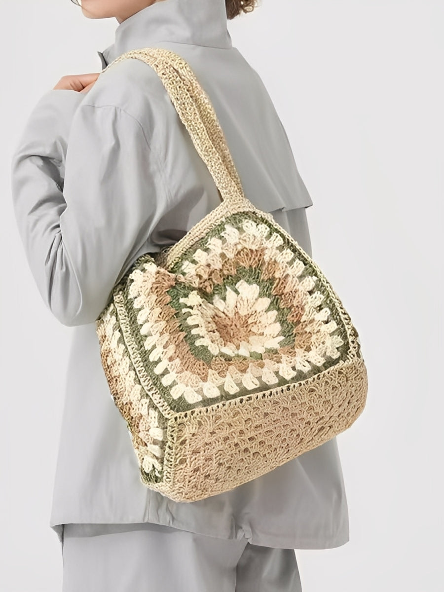 Bolso un Hombro Magnetic Hebilla Gran Capacidad Tejido