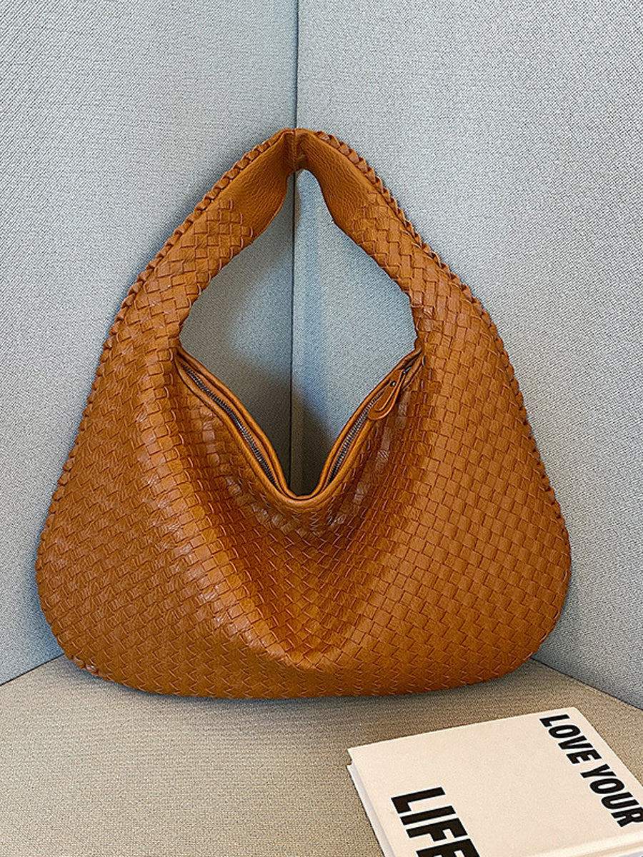 Bolso Cuero Tejido