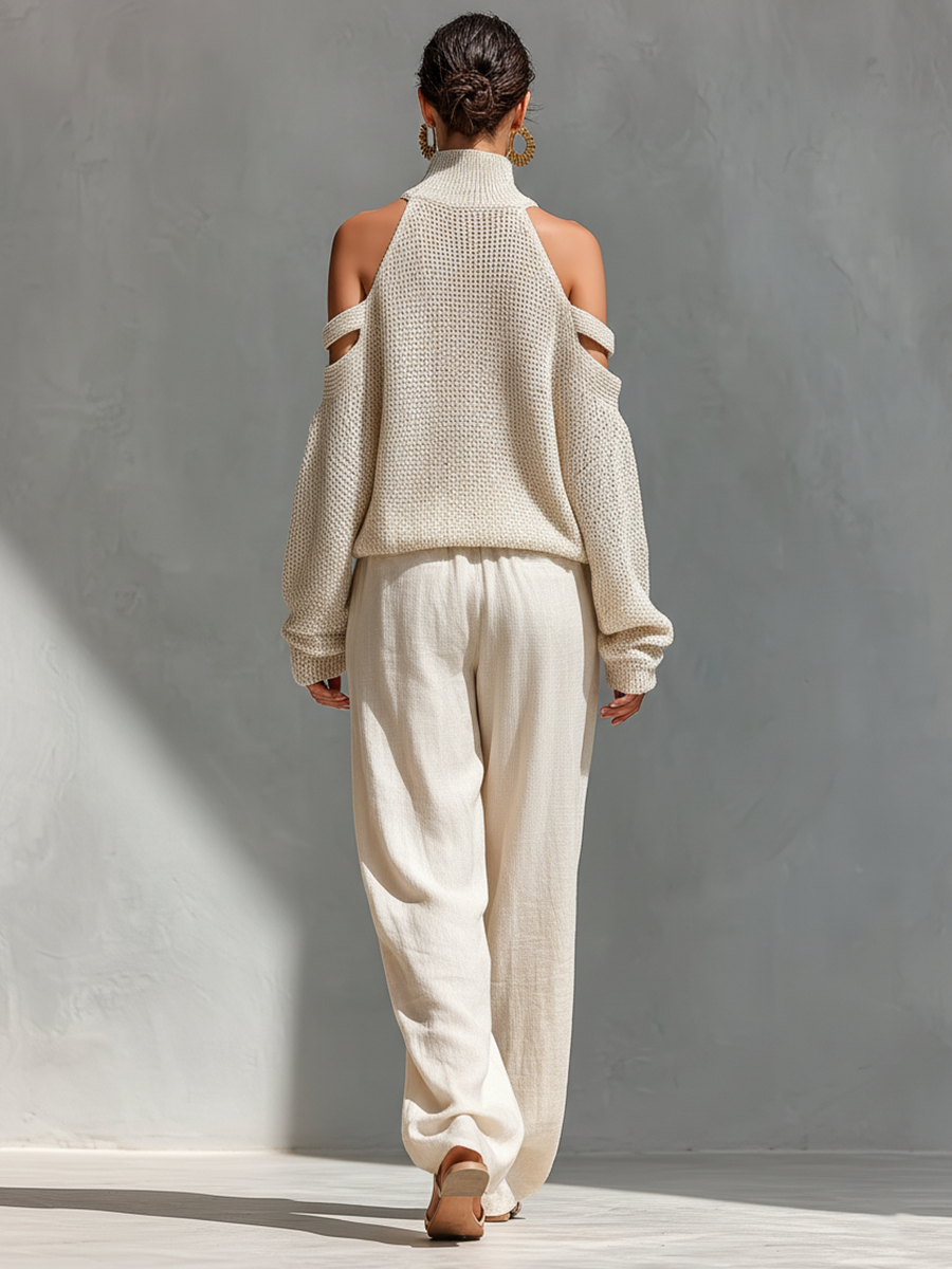 Conjunto Beige Punto Alto