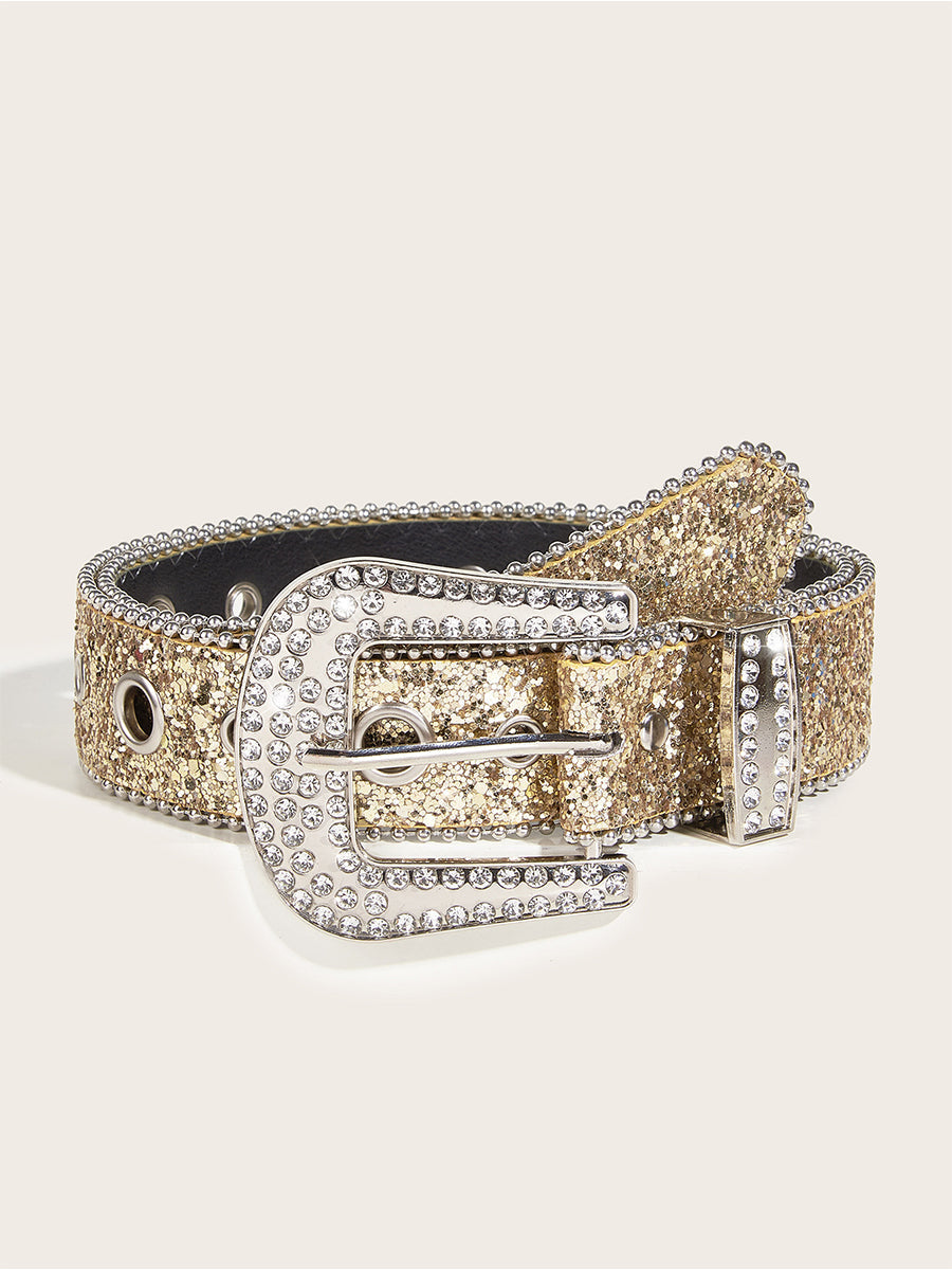 Cinturón Glamuroso Strass - Embellished Hebilla
