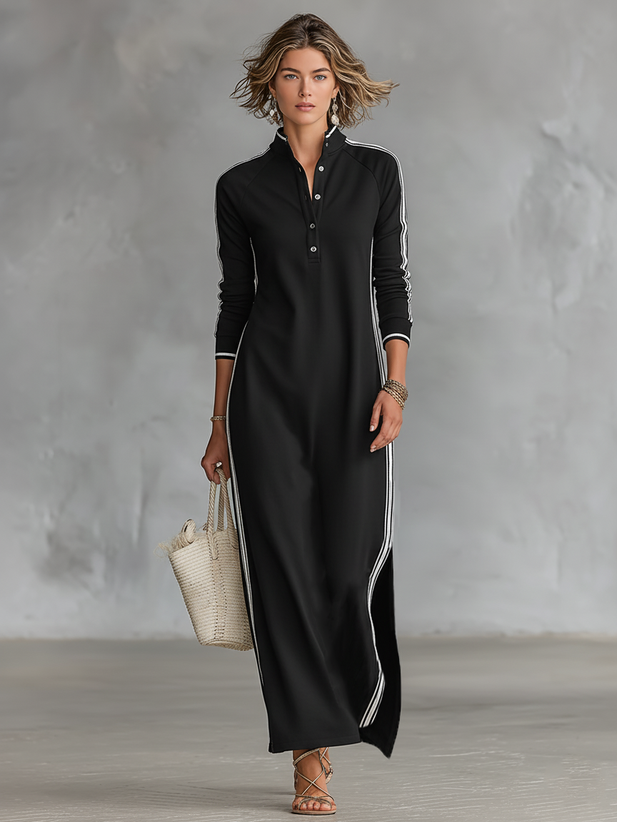 Vestido Maxi Minimalista Blanco-Con Sudadera