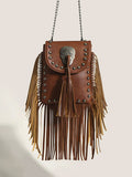 Bolso Vaquero Vaquero Estilo Borlas