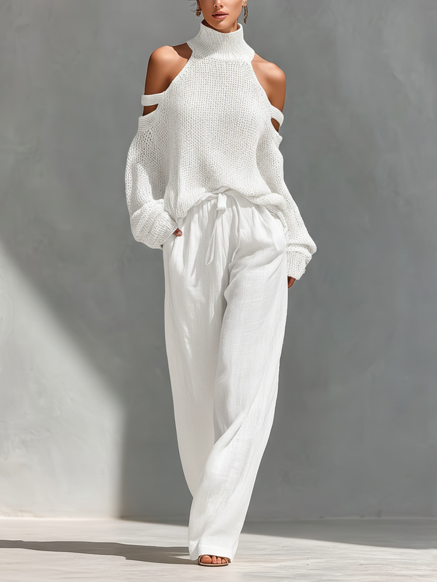 Conjunto Beige Punto Alto