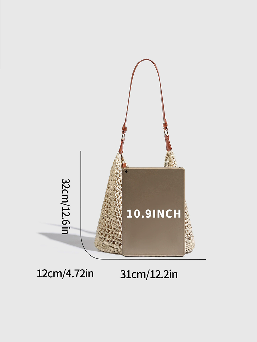 Bolso Tejido Calado Bolso de Playa Bolso de Hombro