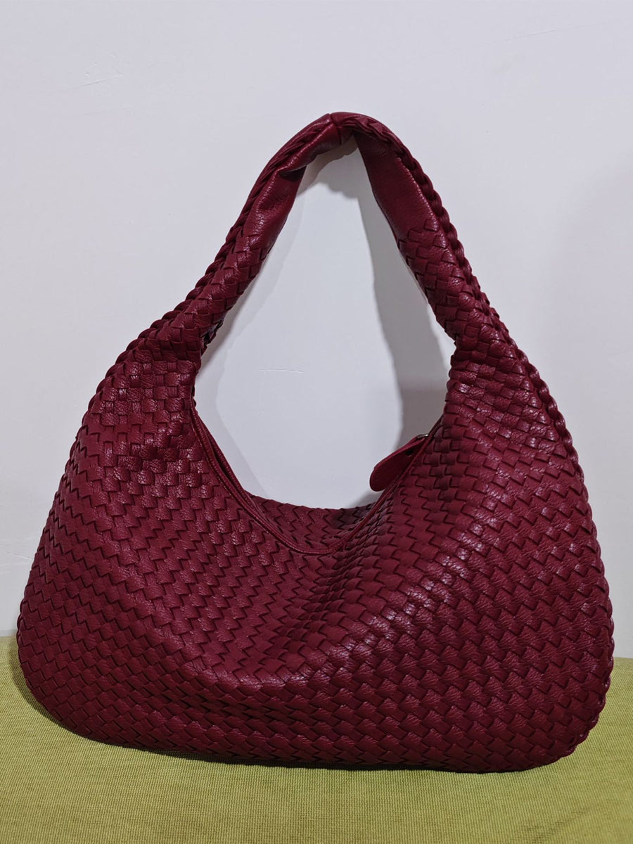 Bolso Cuero Tejido
