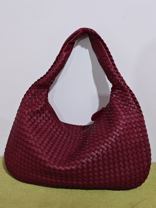 Bolso Cuero Tejido