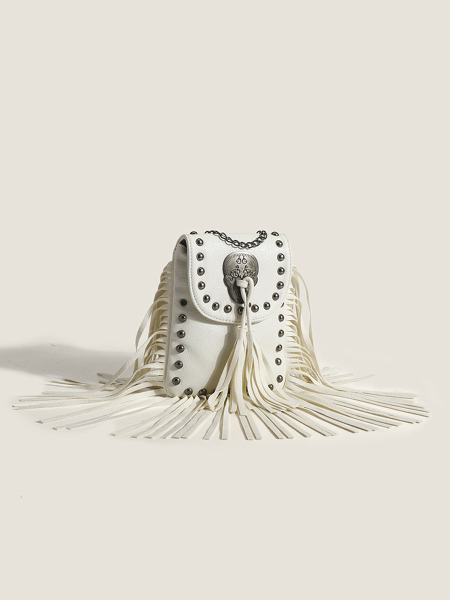 Bolso Vaquero Vaquero Estilo Borlas