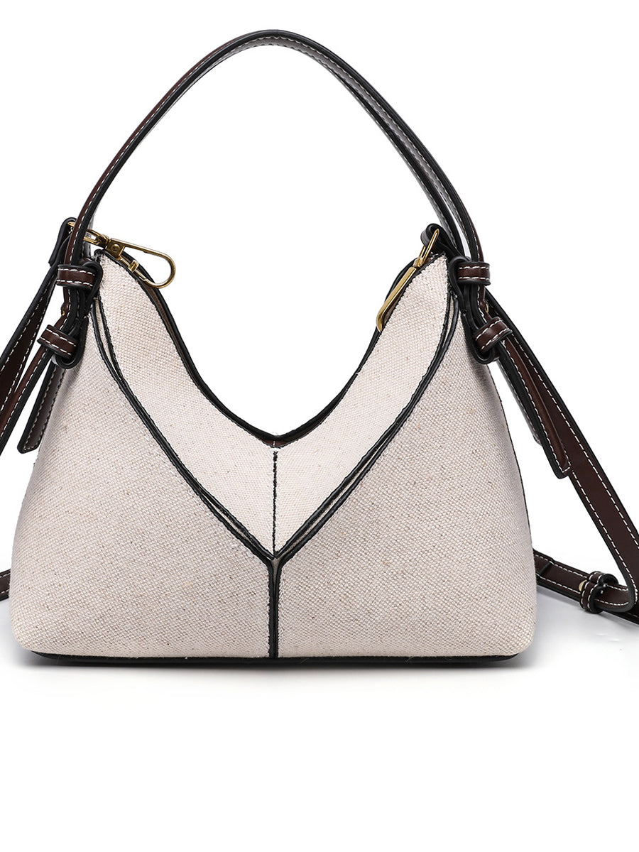Cartera Bandolera Lona con Dorado Cremallera