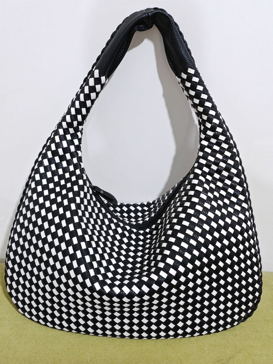 Bolso Cuero Tejido