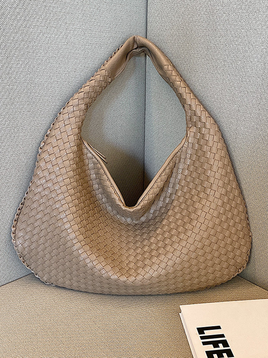 Bolso Cuero Tejido