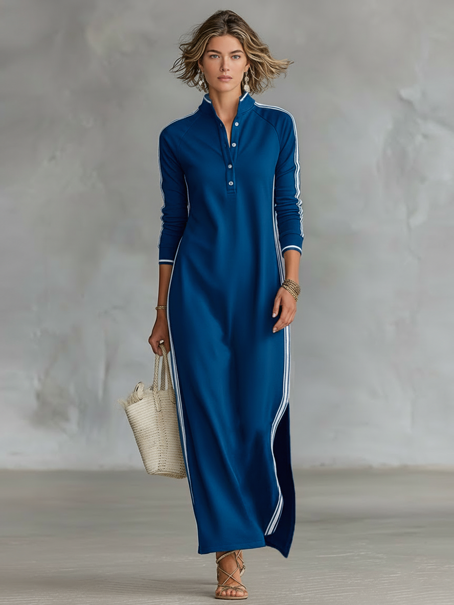 Vestido Maxi Minimalista Blanco-Con Sudadera