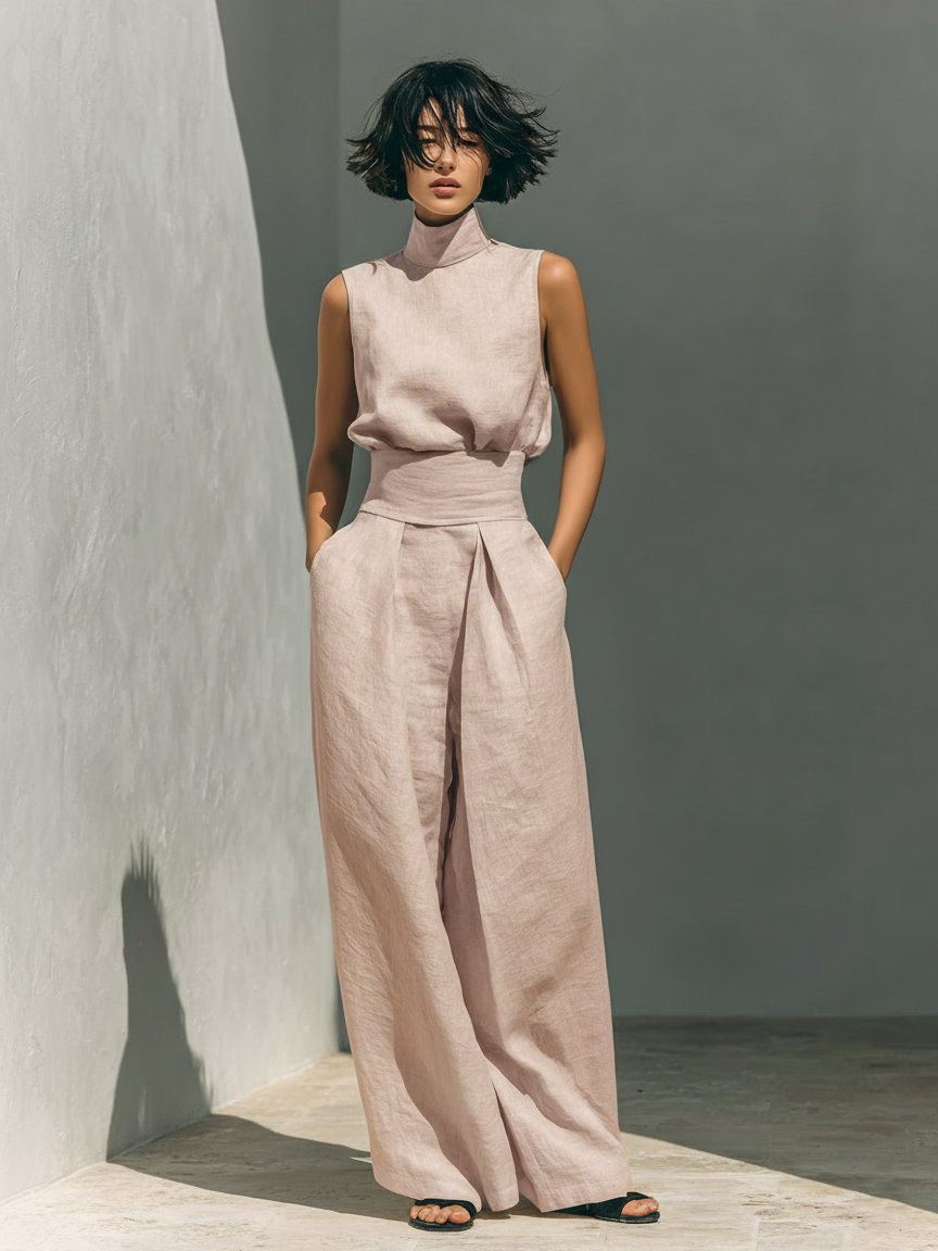 Conjunto Minimalista Algodón Lino
