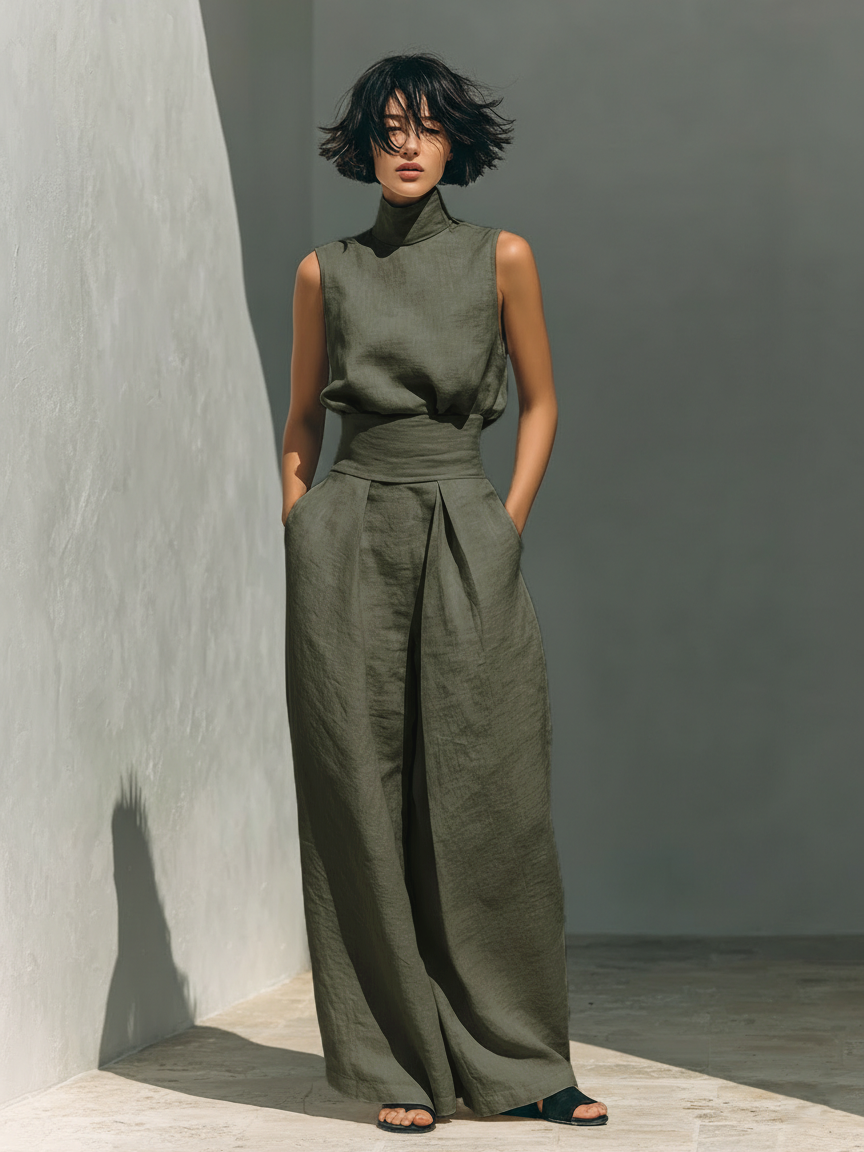 Conjunto Minimalista Algodón Lino