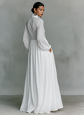 Vestido Maxi Minimalista Algodón Lino