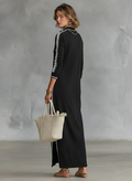 Vestido Maxi Minimalista Blanco-Con Sudadera