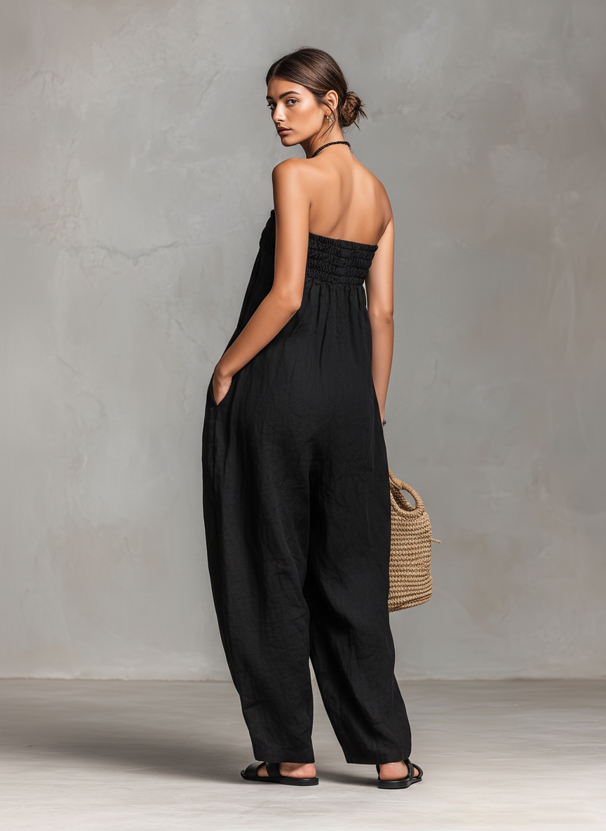 Mono Minimalista Holgado-fitting Lino Cierre