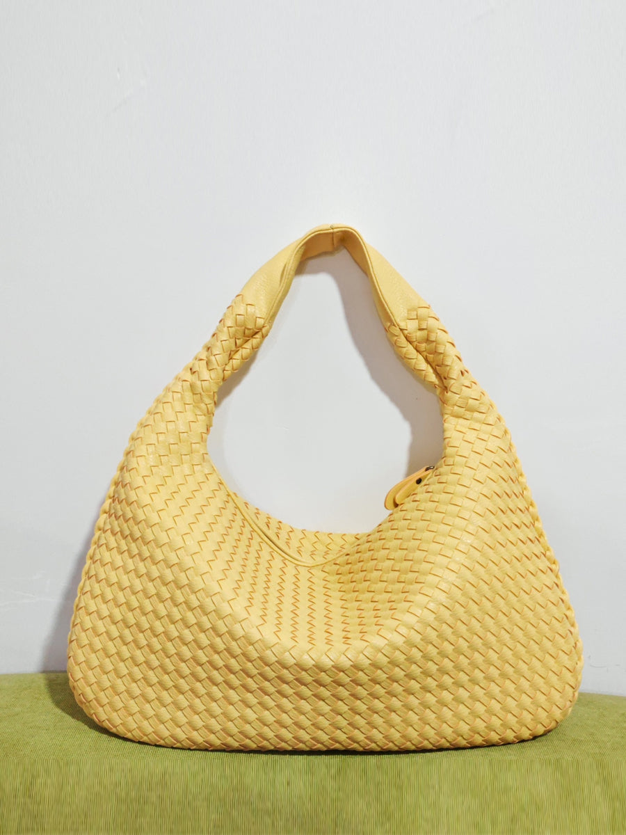 Bolso Cuero Tejido