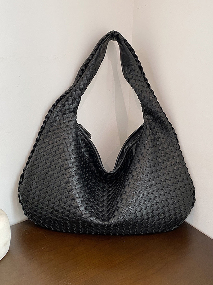 Bolso Cuero Tejido