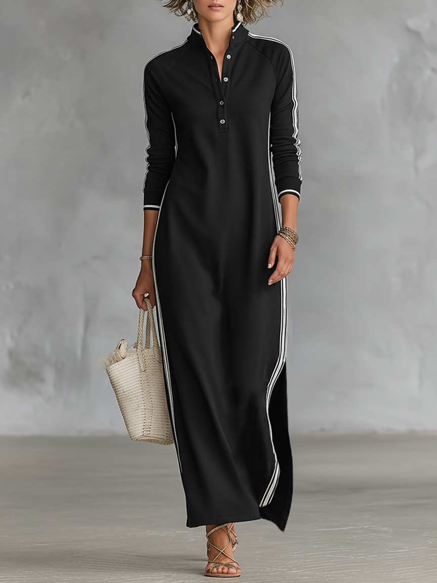 Vestido Maxi Minimalista Blanco-Con Sudadera
