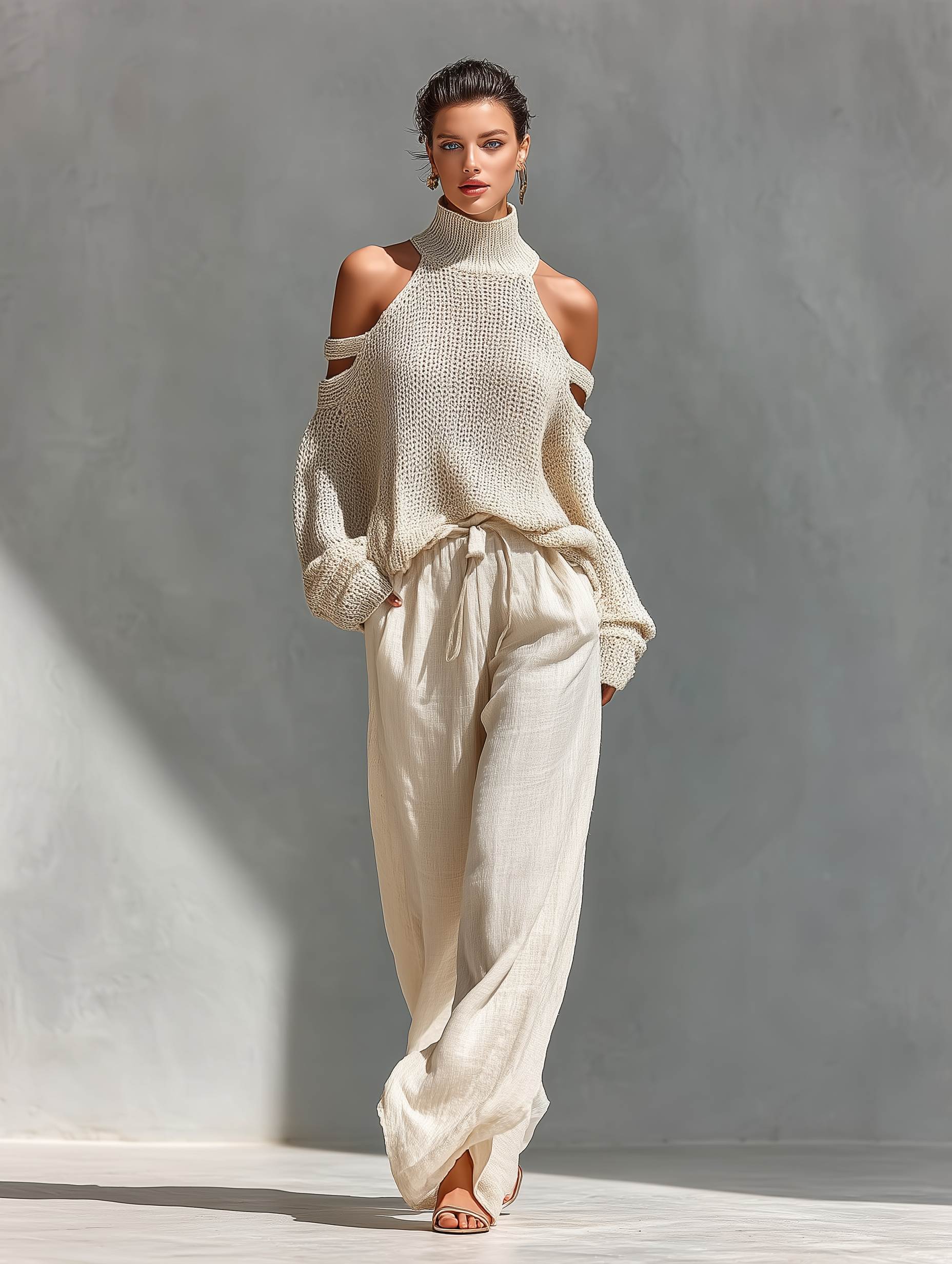 Conjunto Beige Punto Alto
