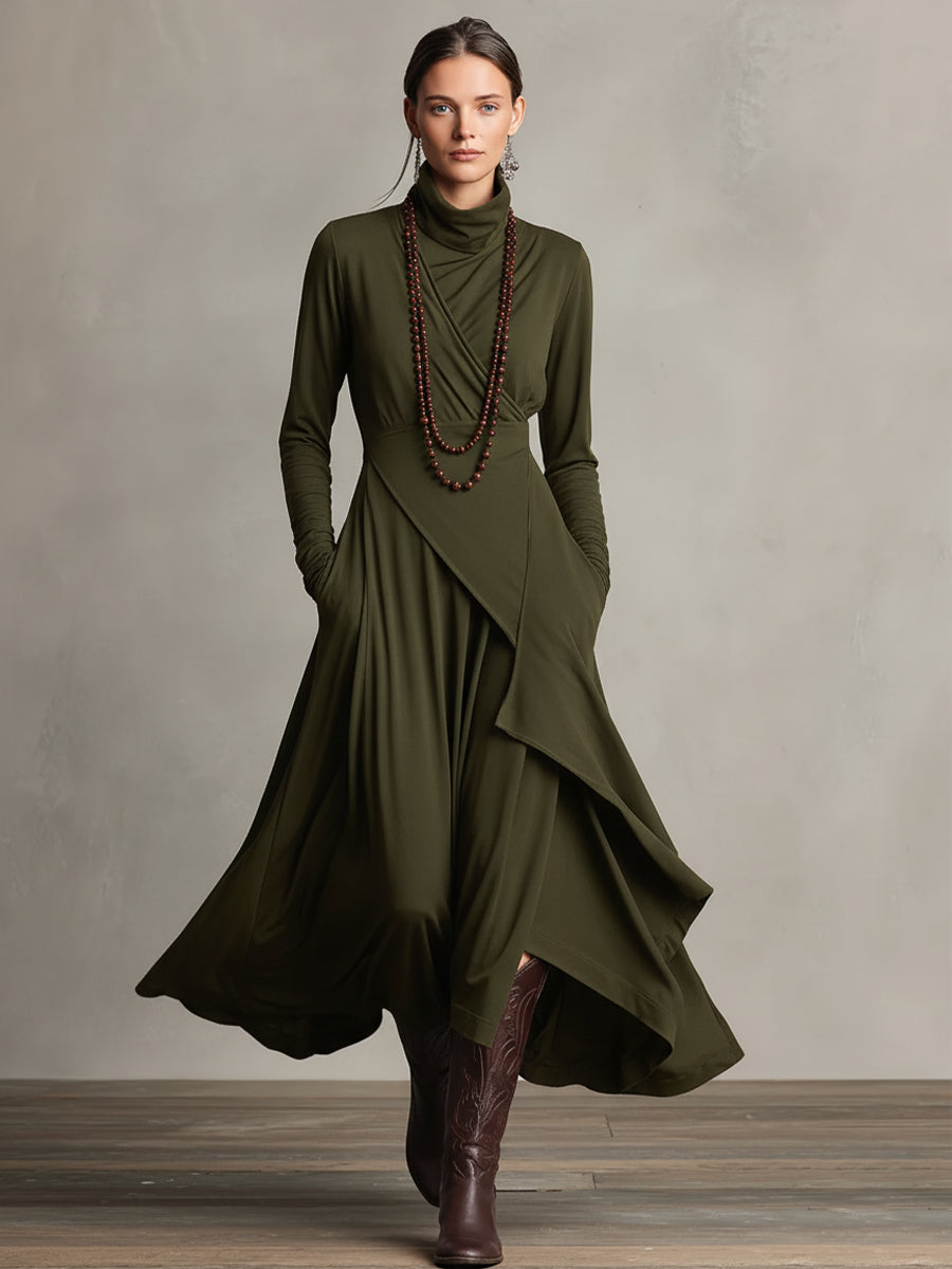Vestido Maxi Morado Bohemio Algodón