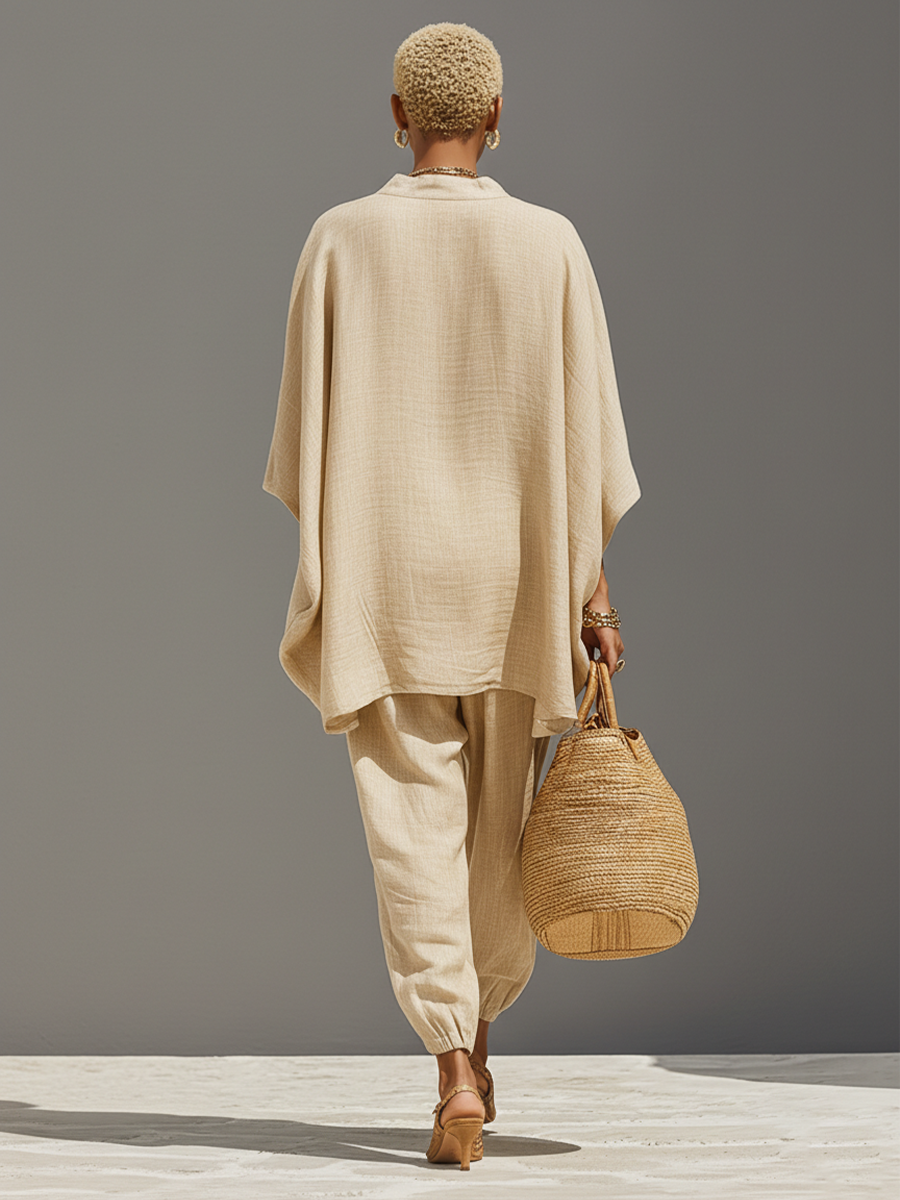 Conjunto Neutro Lino Asimétrico Hem