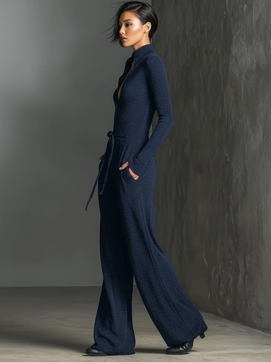Mono Elegante Punto Sparkling Cremallera